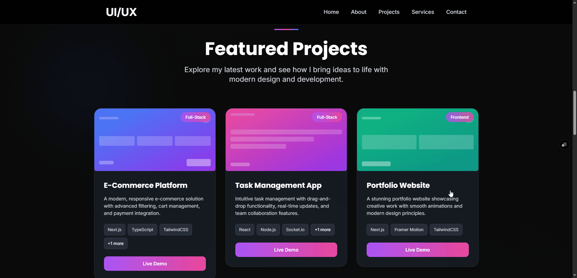 Modern Portfolio screenshot 2